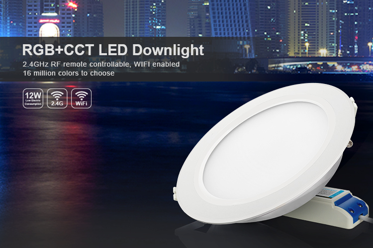 12W RGB+CCT LED Downlight - Click Image to Close